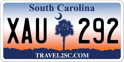 SC license plate XAU292