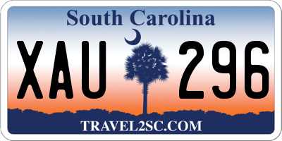 SC license plate XAU296