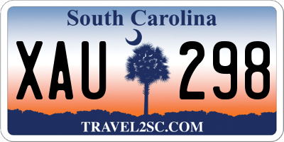SC license plate XAU298