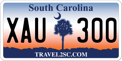 SC license plate XAU300