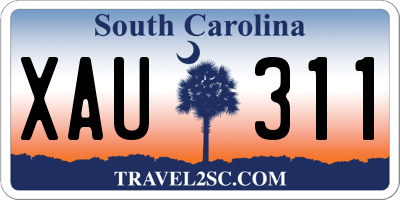 SC license plate XAU311