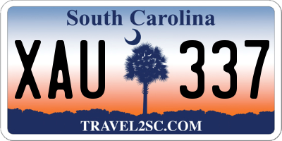SC license plate XAU337