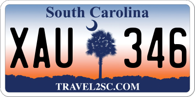 SC license plate XAU346