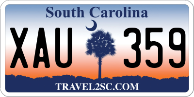 SC license plate XAU359