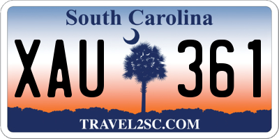 SC license plate XAU361