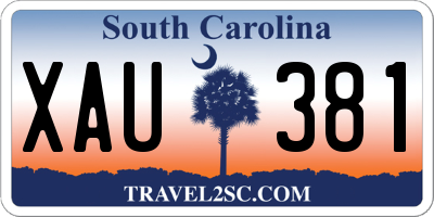 SC license plate XAU381