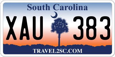 SC license plate XAU383