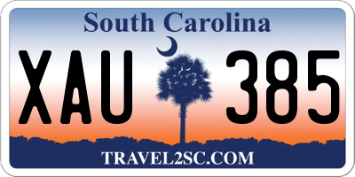 SC license plate XAU385