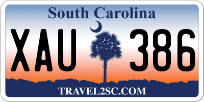 SC license plate XAU386