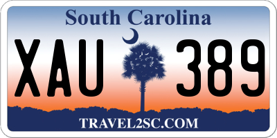 SC license plate XAU389