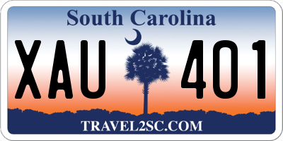 SC license plate XAU401