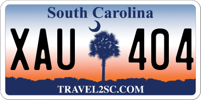 SC license plate XAU404