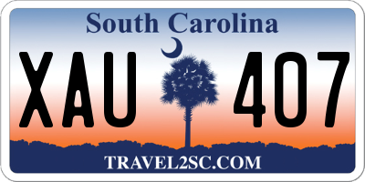 SC license plate XAU407