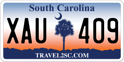 SC license plate XAU409