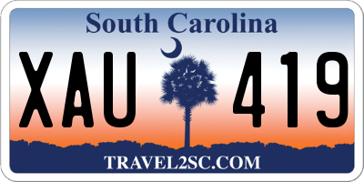 SC license plate XAU419