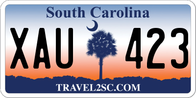 SC license plate XAU423
