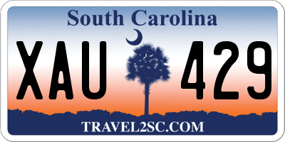 SC license plate XAU429