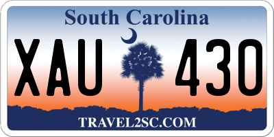 SC license plate XAU430