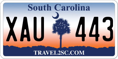 SC license plate XAU443