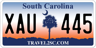 SC license plate XAU445