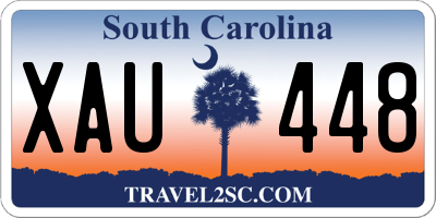 SC license plate XAU448