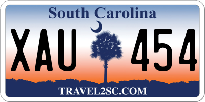 SC license plate XAU454