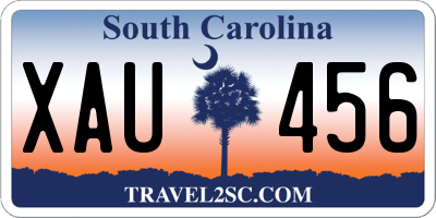 SC license plate XAU456