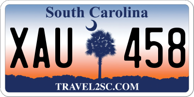 SC license plate XAU458