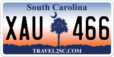 SC license plate XAU466
