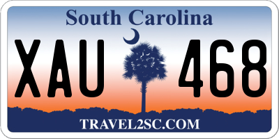 SC license plate XAU468