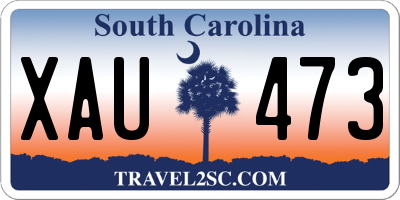 SC license plate XAU473