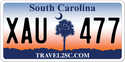 SC license plate XAU477