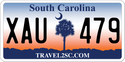 SC license plate XAU479
