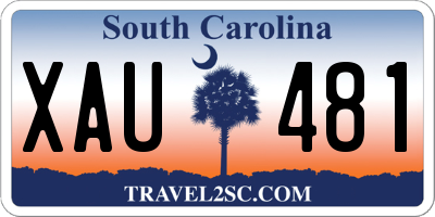 SC license plate XAU481
