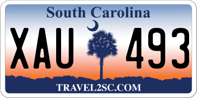SC license plate XAU493