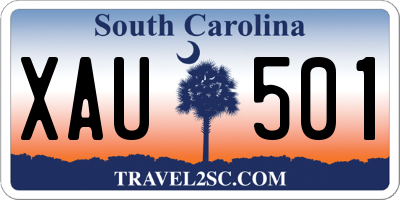 SC license plate XAU501