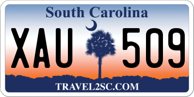SC license plate XAU509