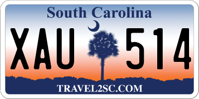 SC license plate XAU514