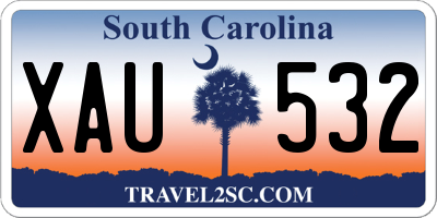 SC license plate XAU532
