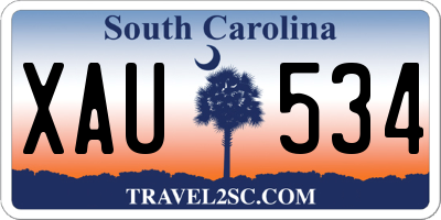 SC license plate XAU534
