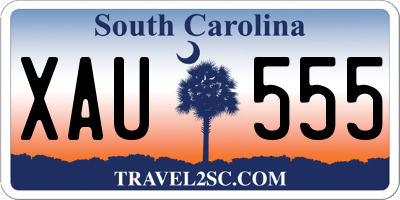 SC license plate XAU555