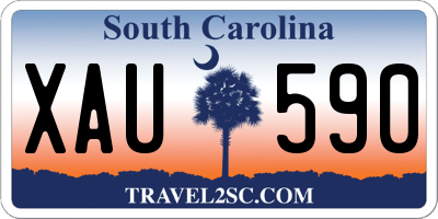 SC license plate XAU590