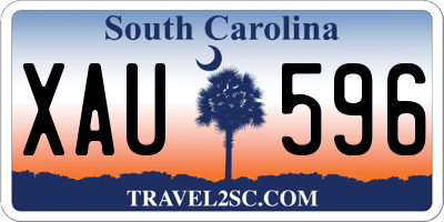 SC license plate XAU596
