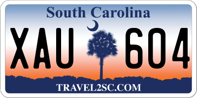 SC license plate XAU604