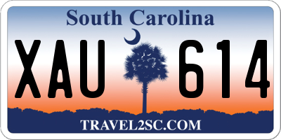 SC license plate XAU614