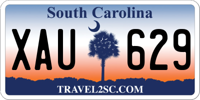 SC license plate XAU629