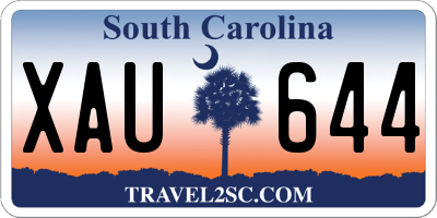 SC license plate XAU644