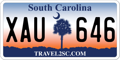 SC license plate XAU646