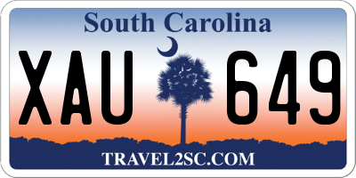 SC license plate XAU649