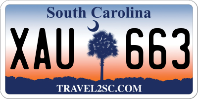 SC license plate XAU663